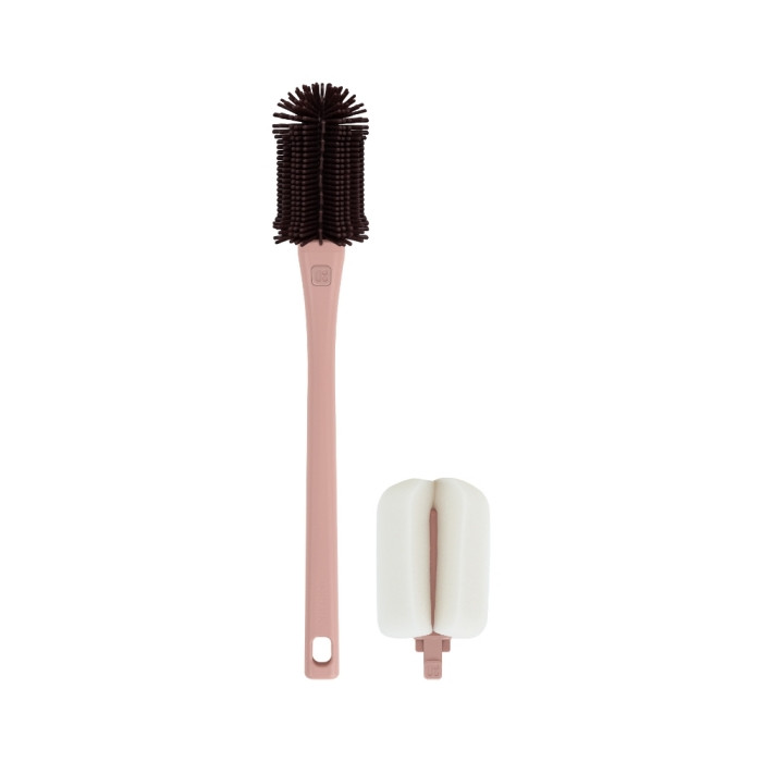 Silicone Bottle Brush with Replacement Head_Indie Pink
