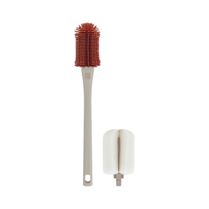 Silicone Bottle Brush with Replacement Head_Beige