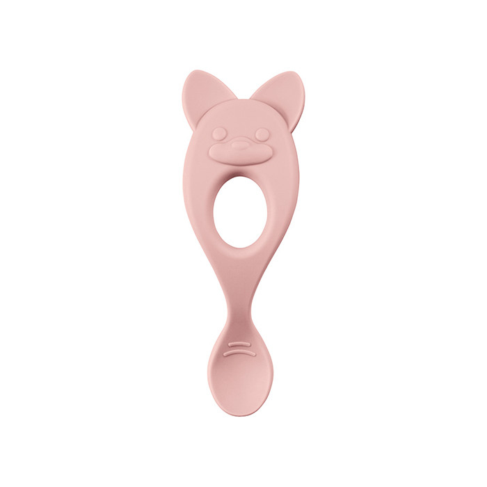 Silicone Baby Training Spoons_Fox/Babypink