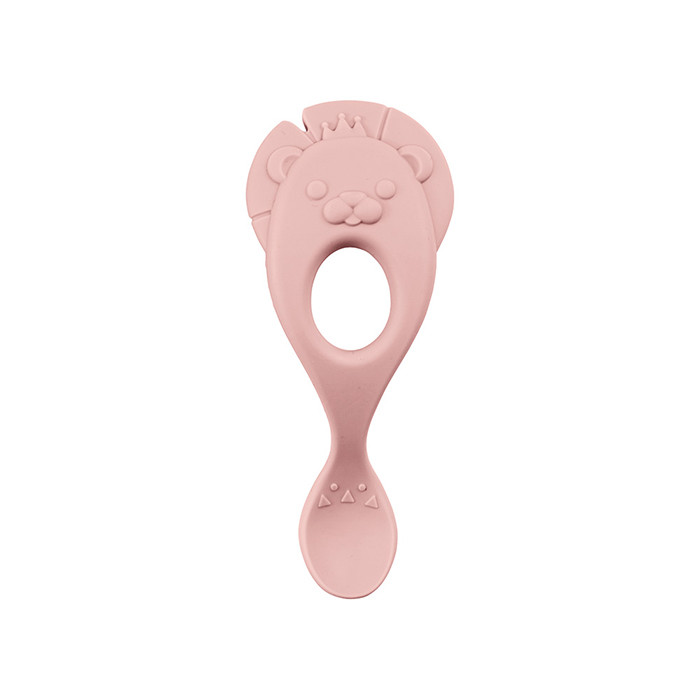 Silicone Baby Training Spoons_Lion/Babypink